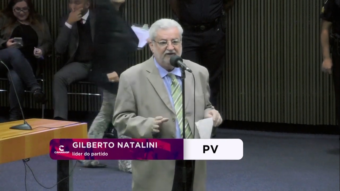 Vereador Natalini discursa sobre fim do recesso de julho na CMSP.