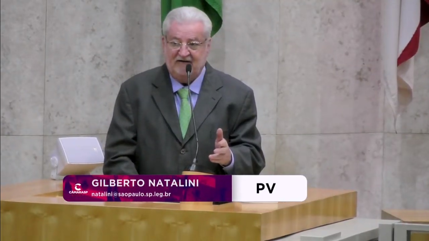 Vereador Natalini discursa sobre a crise climática em São Paulo