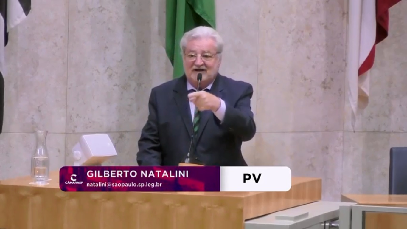 Vereador Natalini discursa sobre a CPI do desmatamento em São Paulo